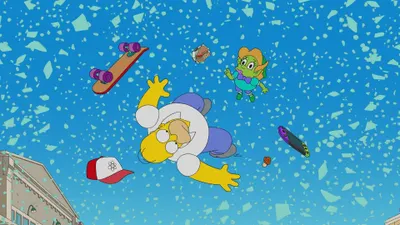 La aventura de Homer a través del parabrisas